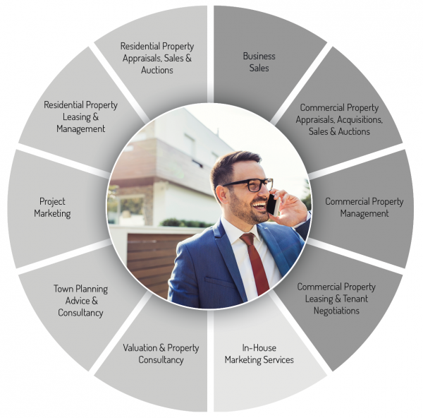 Services Circle Business Sales with lables2